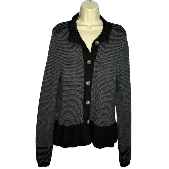 Club Monaco Merino Wool  Button Front Cardigan Heavy Knit Women's Large - Picture 1 of 12